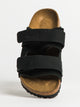 BIRKENSTOCK WOMENS BIRKENSTOCK UJI SUEDE NUBUCK SANDALS - MEDIUM/NARROW - BLACK - Boathouse