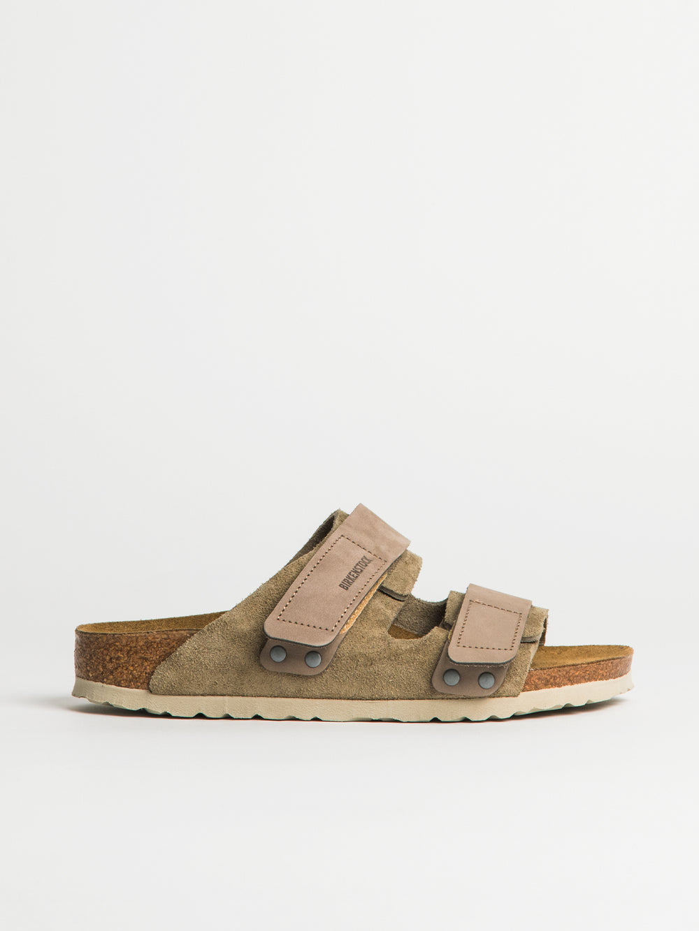 SANDALES EN NUBUCK EN DAIM BIRKENSTOCK UJI POUR FEMMES - MOYEN/ÉTROIT - TAUPE