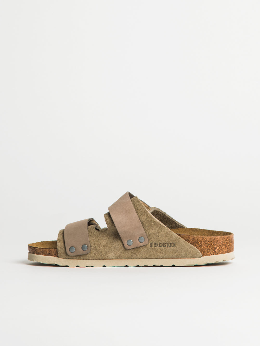 SANDALES EN NUBUCK EN DAIM BIRKENSTOCK UJI POUR FEMMES - MOYEN/ÉTROIT - TAUPE