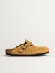 BIRKENSTOCK WOMENS BIRKENSTOCK BOSTON SUEDE CLOG - MEDIUM/NARROW - LATTE CREAM - Boathouse