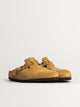 BIRKENSTOCK WOMENS BIRKENSTOCK BOSTON SUEDE CLOG - MEDIUM/NARROW - LATTE CREAM - Boathouse