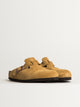 BIRKENSTOCK WOMENS BIRKENSTOCK BOSTON SUEDE CLOG - MEDIUM/NARROW - LATTE CREAM - Boathouse