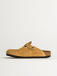 BIRKENSTOCK WOMENS BIRKENSTOCK BOSTON SUEDE CLOG - MEDIUM/NARROW - LATTE CREAM - Boathouse