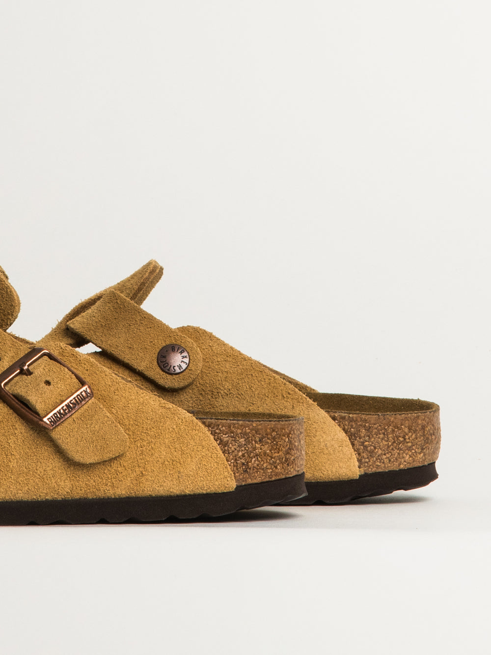 SABOT EN DAIM BIRKENSTOCK BOSTON POUR FEMME - MOYEN/ÉTROIT - LATTE CRÈME