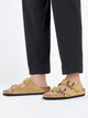 BIRKENSTOCK MENS BIRKENSTOCK ARIZONA SUEDE SANDALS - REGULAR - LATTE - Boathouse