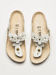 BIRKENSTOCK WOMENS BIRKENSTOCK GIZEH FLOWER LEATHER SANDALS - REGULAR - WHITE - Boathouse