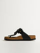 BIRKENSTOCK WOMENS BIRKENSTOCK GIZEH FLOWER LEATHER SANDALS - REGULAR - BLACK - Boathouse
