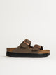 BIRKENSTOCK WOMENS BIRKENSTOCK ARIZONA VEGAN PLATFORM SANDALS - MEDIUM/NARROW - MOCHA - Boathouse