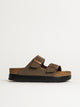 BIRKENSTOCK WOMENS BIRKENSTOCK ARIZONA VEGAN PLATFORM SANDALS - MEDIUM/NARROW - MOCHA - Boathouse