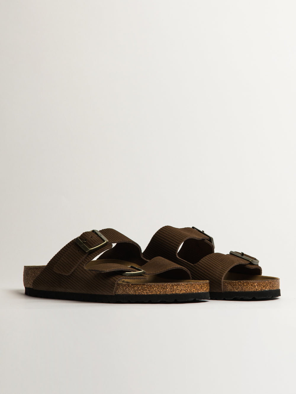 MENS BIRKENSTOCK ARIZONA CORD SUEDE - REGULAR - DARK TEA