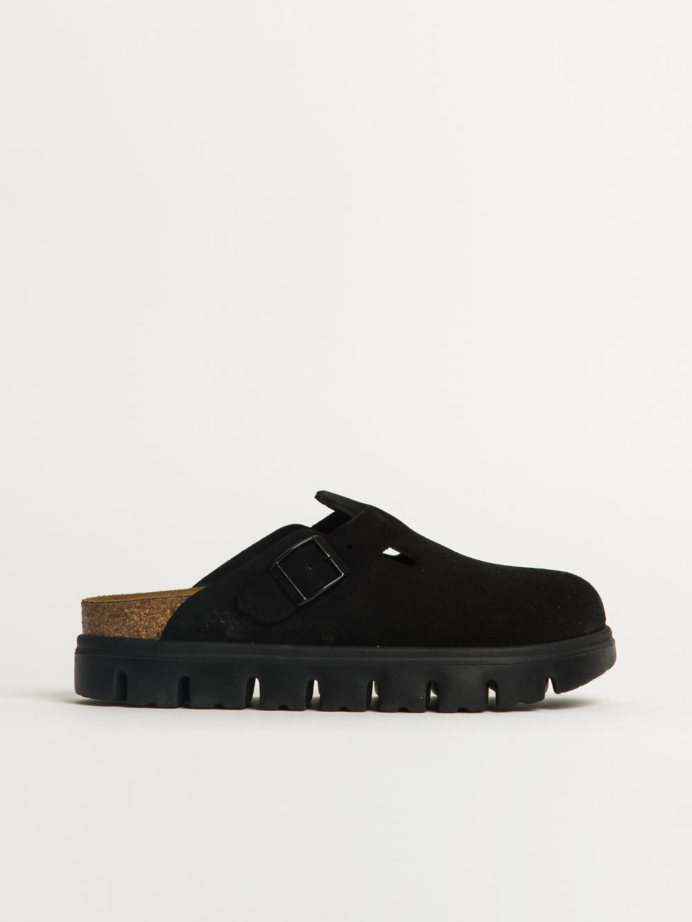 BIRKENSTOCK BOSTON CHUNKY SUEDE FEMME - NOIR