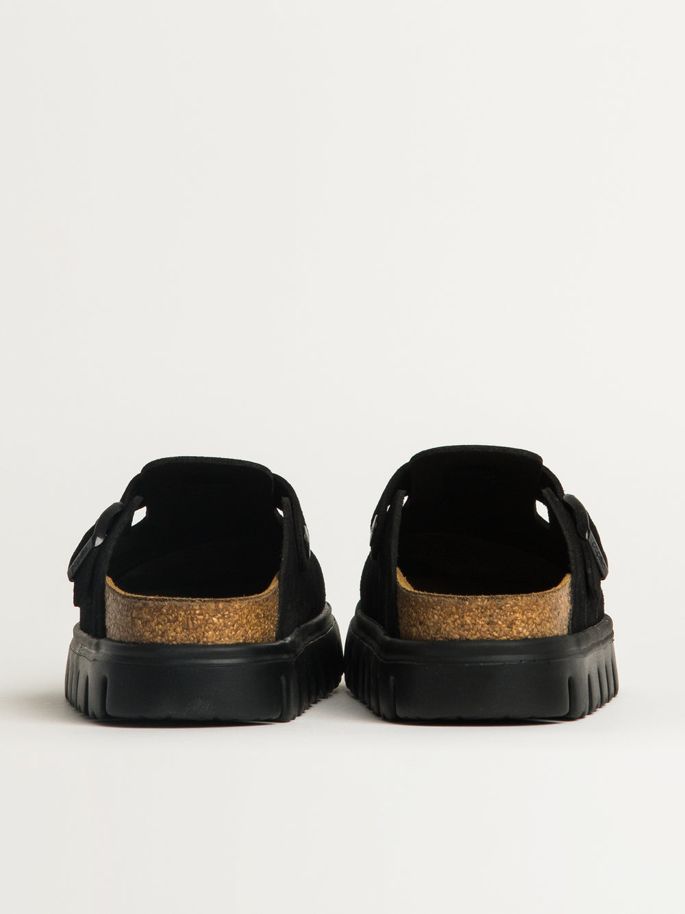 BIRKENSTOCK BOSTON CHUNKY SUEDE FEMME - NOIR