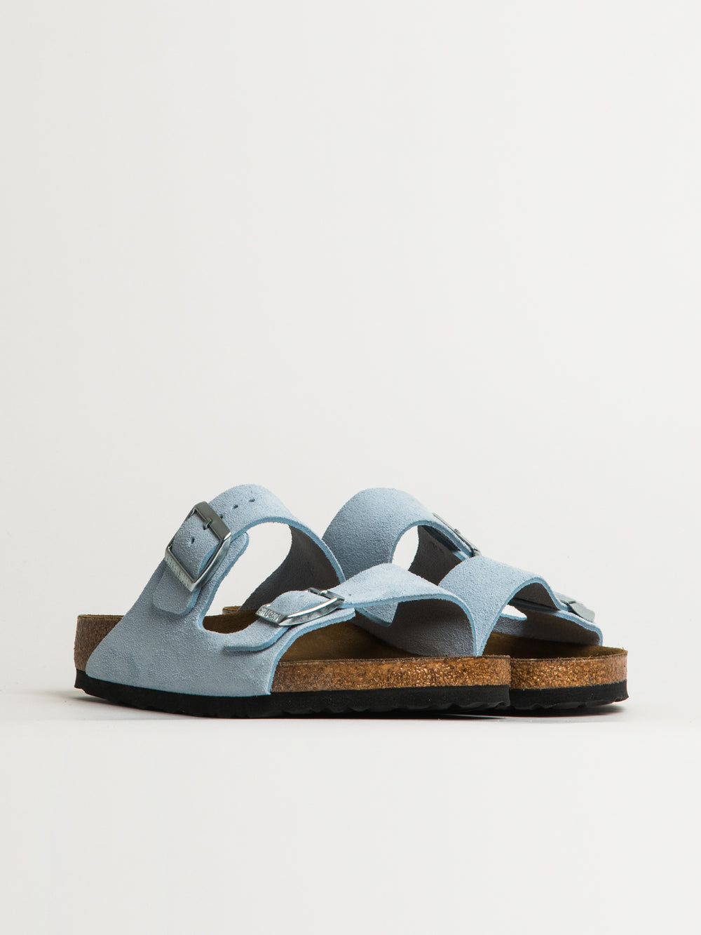 SANDALES EN DAIM BIRKENSTOCK ARIZONA POUR FEMMES - MOYEN/ÉTROIT - BLEU BÉBÉ
