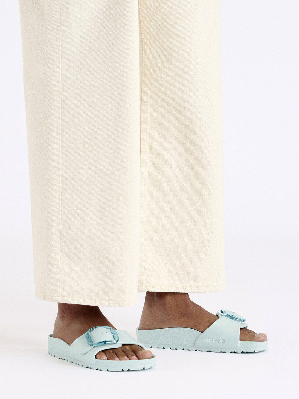 WOMENS BIRKENSTOCK MADRID BIG BUCKLE EVA SANDALS - MEDIUM/NARROW - AQUA