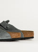 MENS BIRKENSTOCK BOSTON SOFT FOOTBED SUEDE SANDALS - REGULAR - BASALT GREY