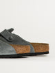 MENS BIRKENSTOCK BOSTON SOFT FOOTBED SUEDE SANDALS - REGULAR - BASALT GREY