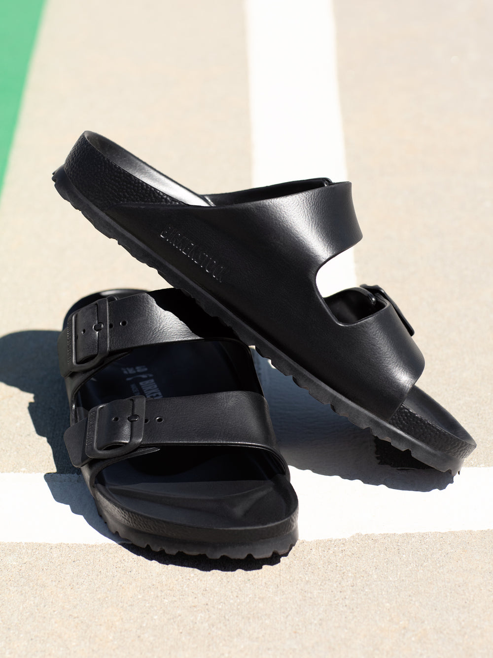 WOMENS BIRKENSTOCK ARIZONA EVA BLACK SANDALS - MEDIUM/NARROW - BLACK
