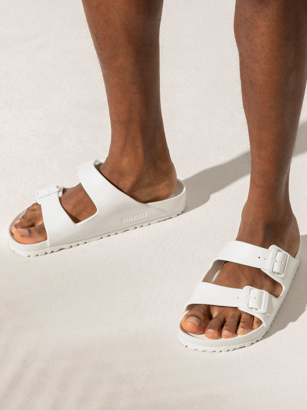 MENS BIRKENSTOCK ARIZONA EVA SANDALS - REGULAR - WHITE
