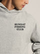 LICENSED SUNDAY FISHING RELAXED FIT HOODIE - HEATHER GREY - Boathouse