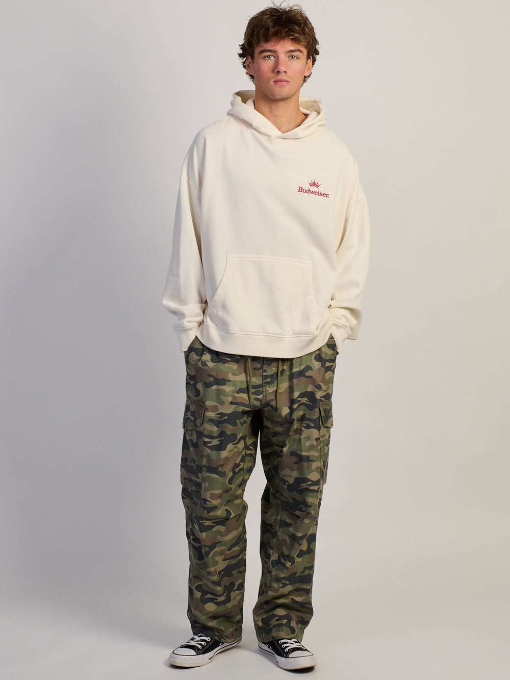 BUDWEISER BUD RETRO EAGLE PULL OVER HOODIE - Boathouse
