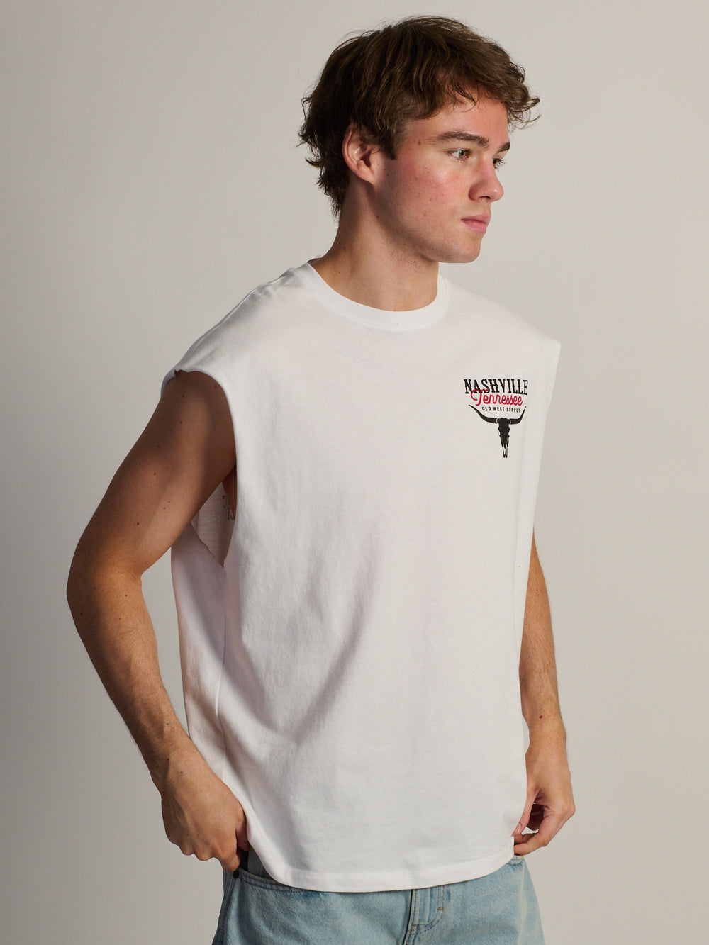 LICENSED OLD WEST NASHVILLE MUSCLE TANK - Boathouse
