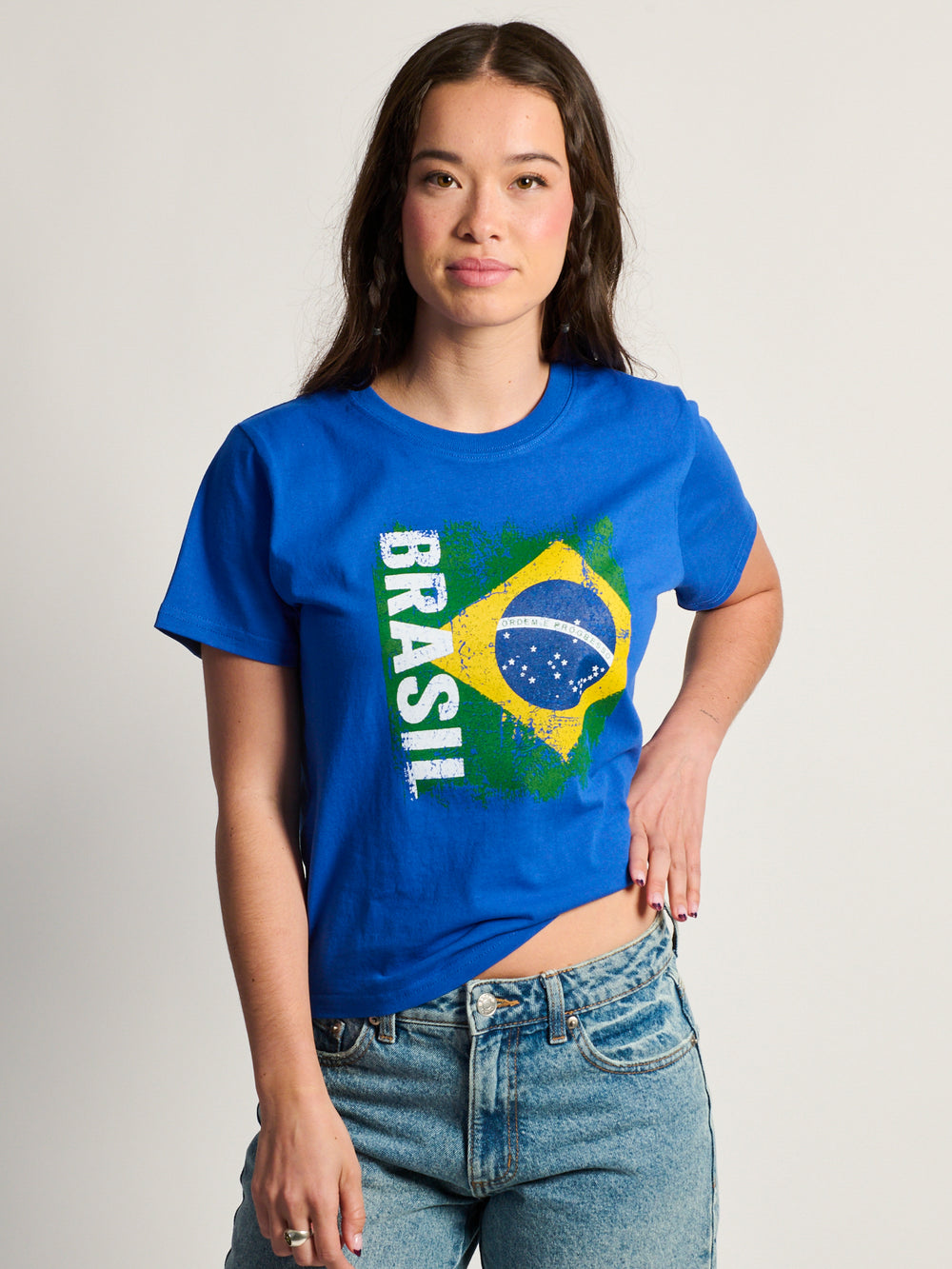 T-SHIRT BRAZIL BOXY - COBALT
