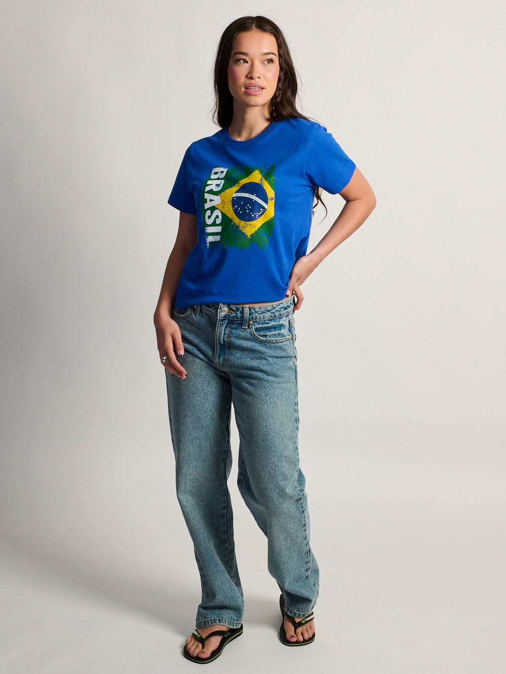 BOY MEETS GIRL BRAZIL BOXY TEE - COBALT