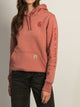 CARHARTT LOGO SLEEVE PULL OVER HOODIE - ROSE