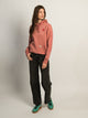 CARHARTT LOGO SLEEVE PULL OVER HOODIE - ROSE