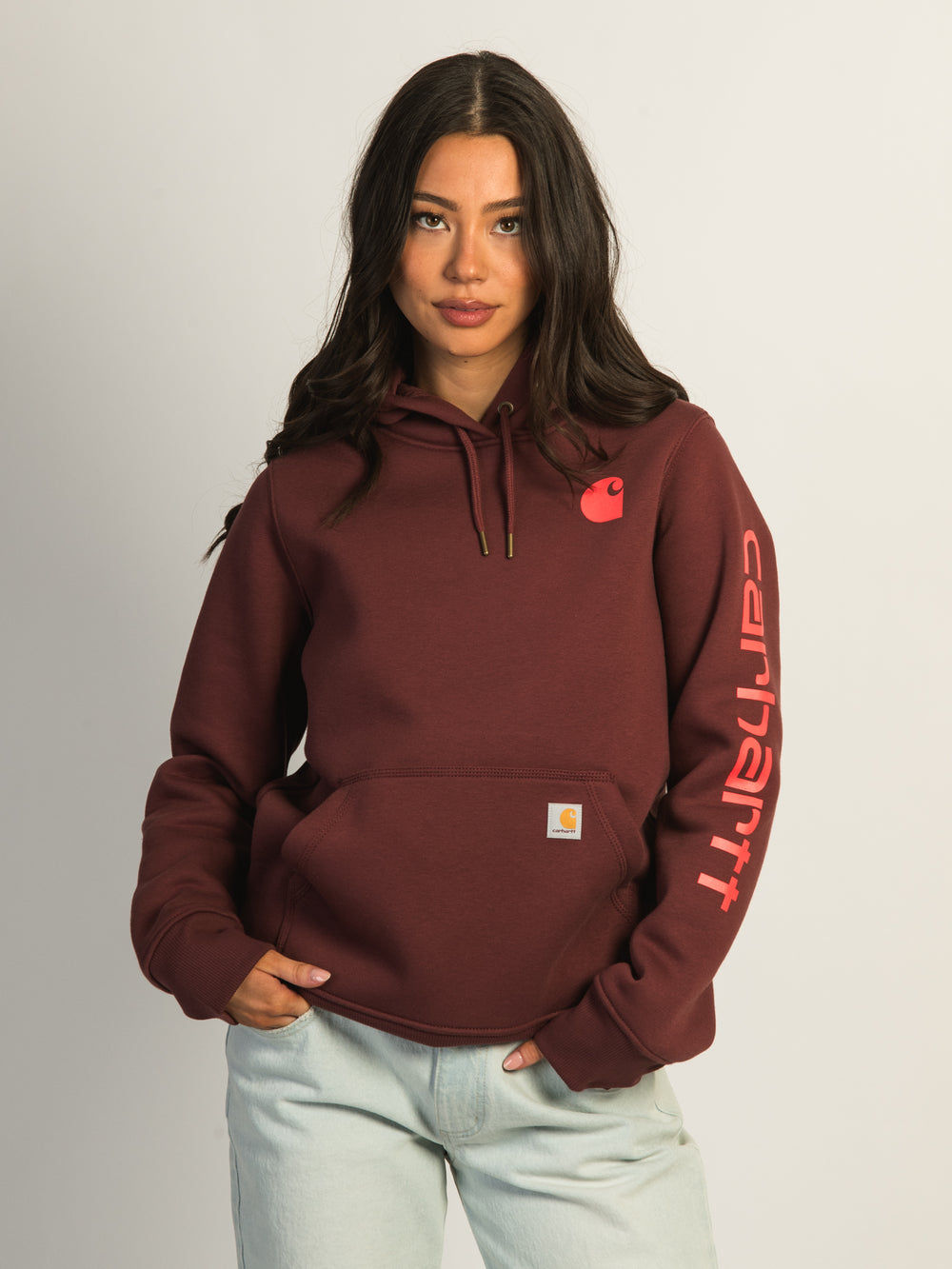 PULL OVER À CAPUCHE AVEC LOGO DE CARHARTT - BOIS DE GRANGE