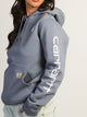 CARHARTT CARHARTT LOGO SLEEVE PULL OVER HOODIE - WISTERIA - Boathouse