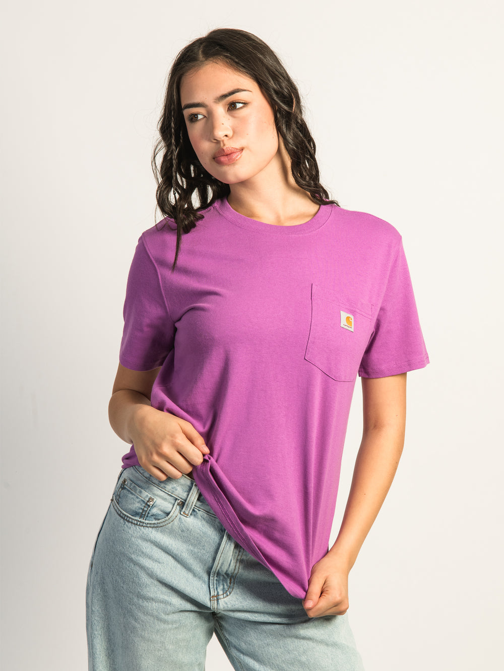 CARHARTT WORKWEAR POCKET T-SHIRT - CHERRY