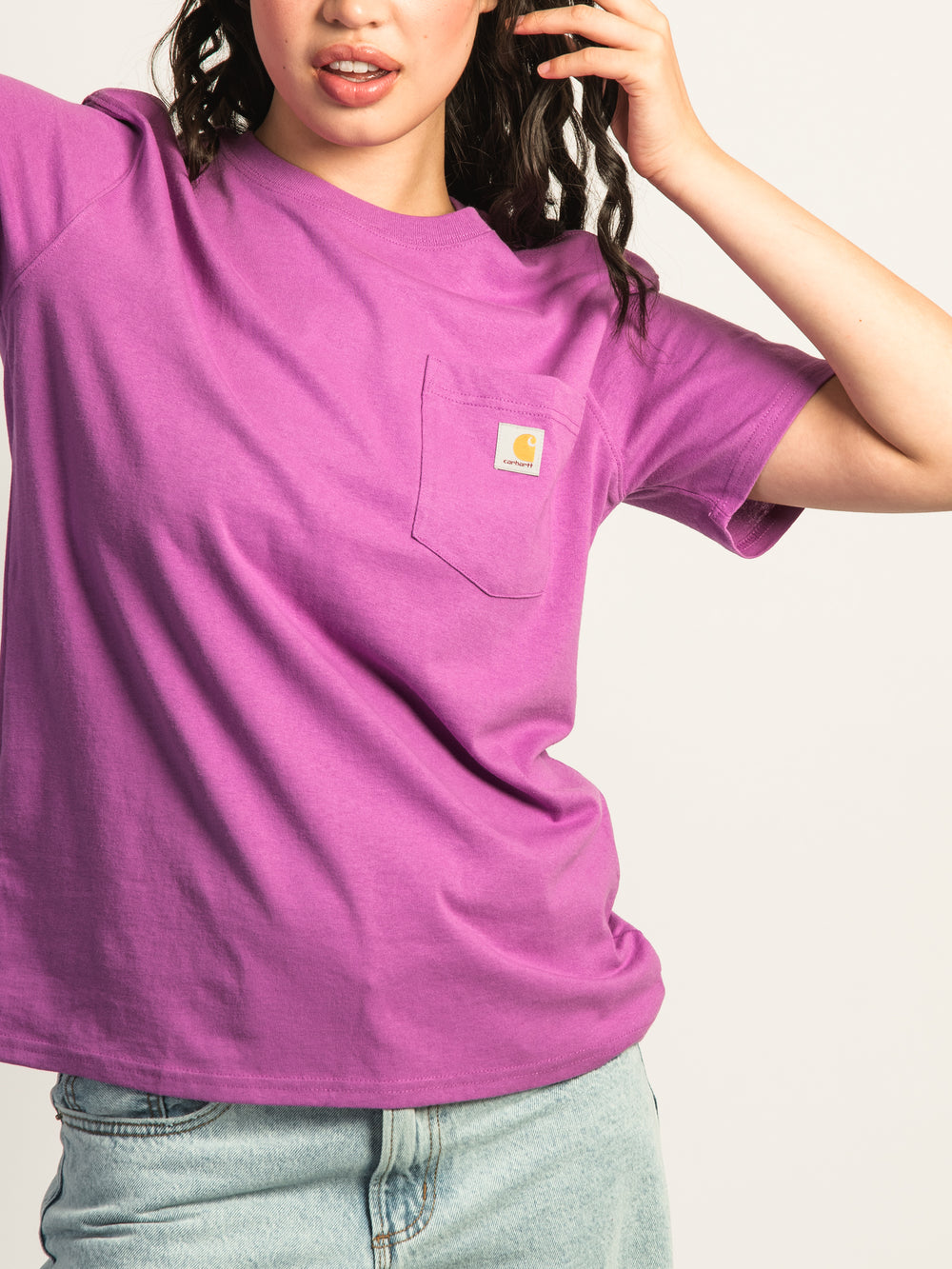 CARHARTT WORKWEAR POCKET T-SHIRT - CHERRY