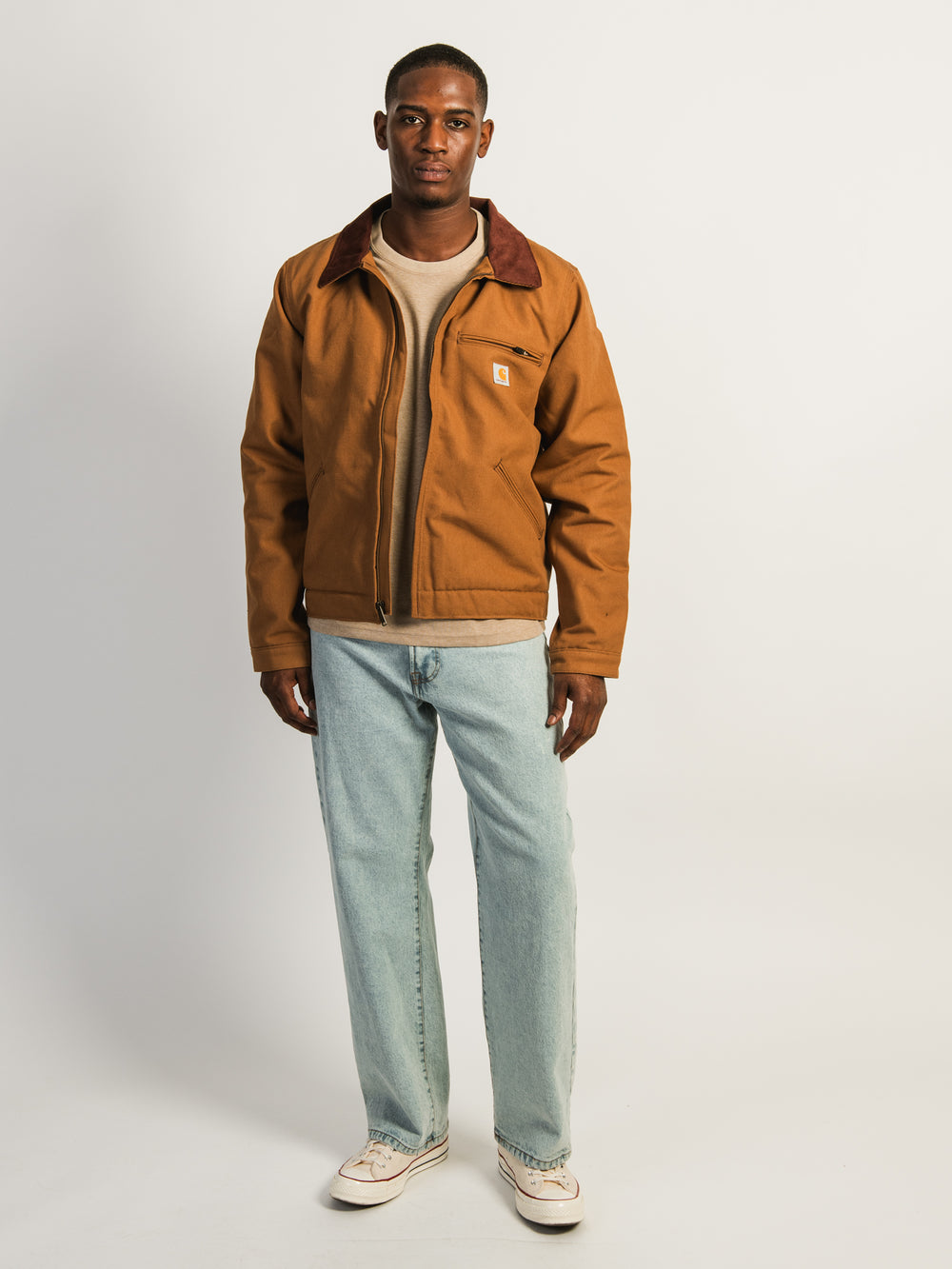CARHARTT RELAXED FIT LINED DETRIOT JACKET - BROWN
