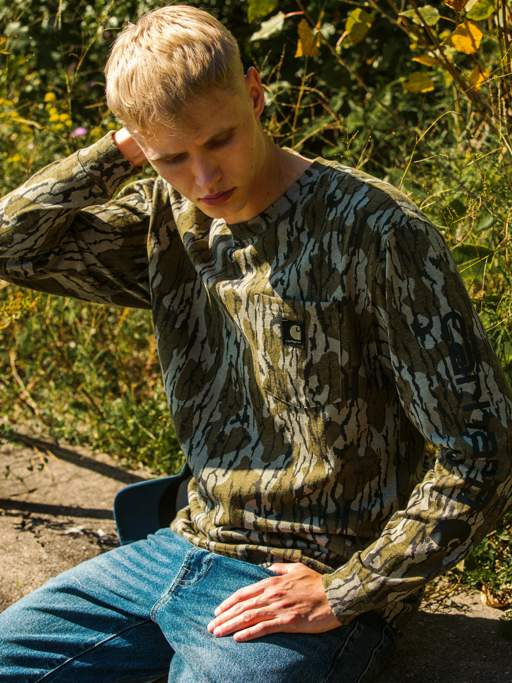 CARHARTT CARHARTT LONG SLEEVE POCKET T-SHIRT - MOSSY OAK CAMO - Boathouse