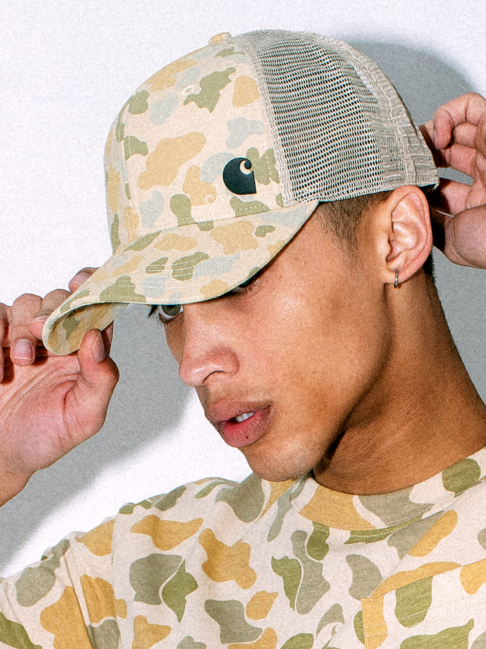 CARHARTT CANVAS MESH BACK CAMO CAP