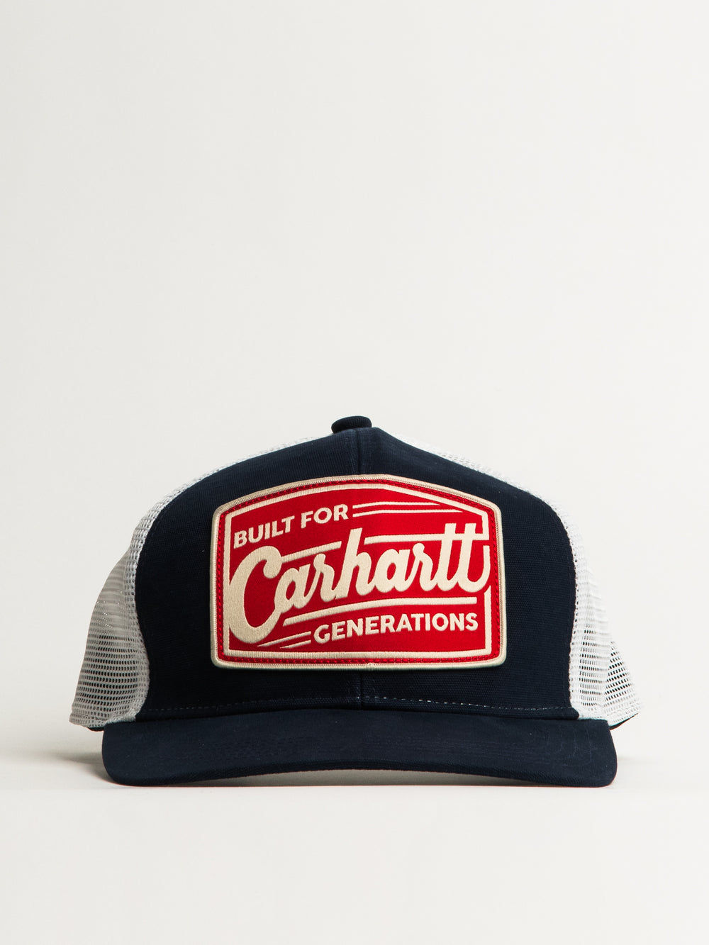 CARHARTT CANVAS MESH BACK BUILT PATCH CAP - NAVY