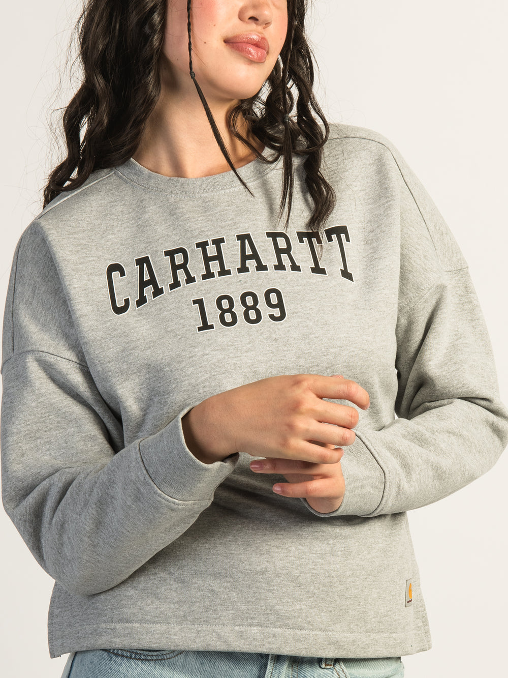 CARHARTT LOOSE FIT MIDWEIGHT GRAPHIC CREWNECK - HEATHER GREY