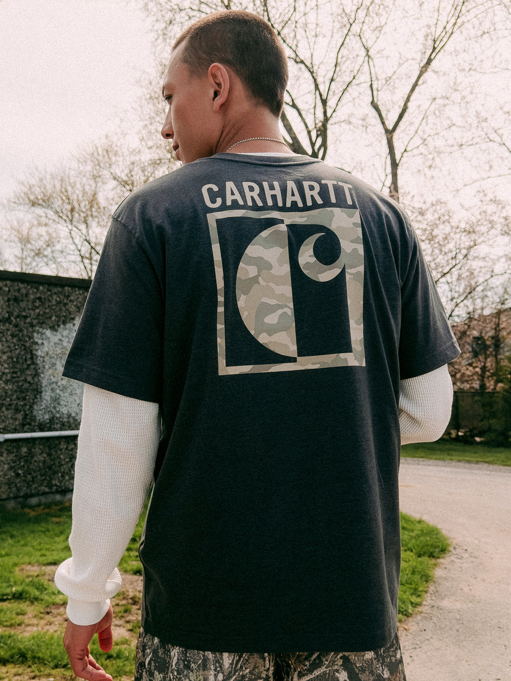 CARHARTT IRVINE RELAXED BLOCK CAMO T-SHIRT