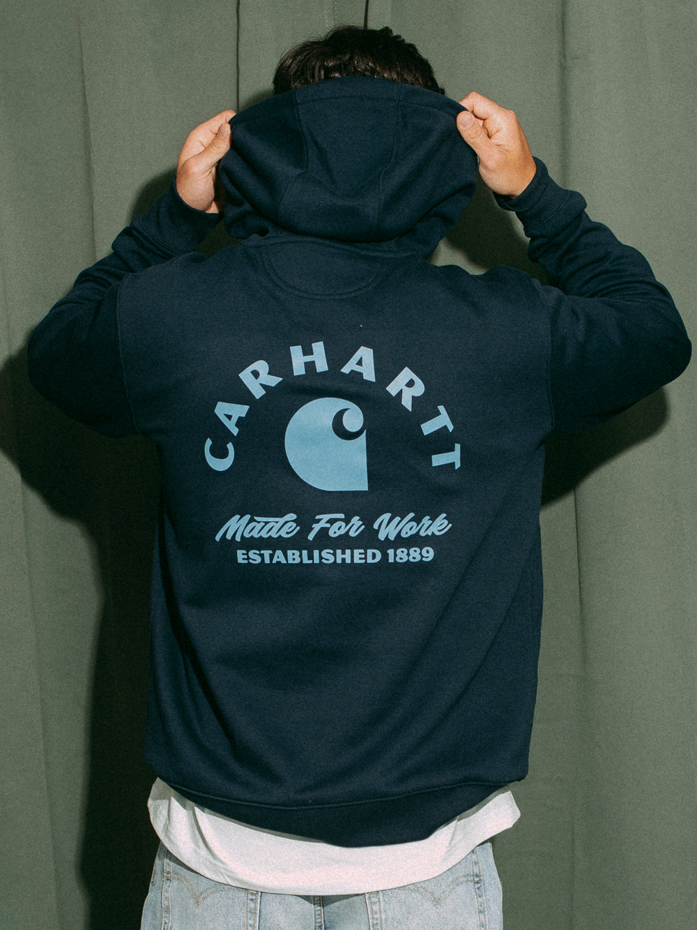 CARHARTT SAWYER WORK SWEATER - NAVY