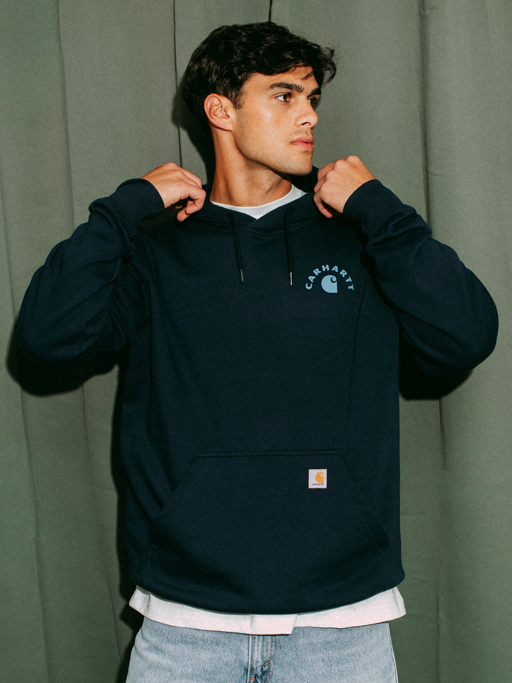 CARHARTT SAWYER WORK SWEATER - NAVY