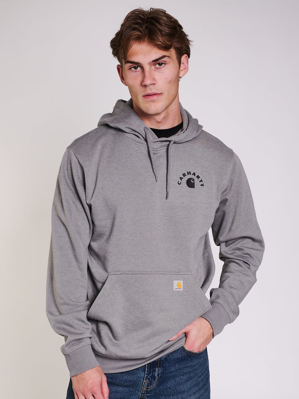 CARHARTT SAWYER WORK PULL OVER HOODIE - ASH HEATHER