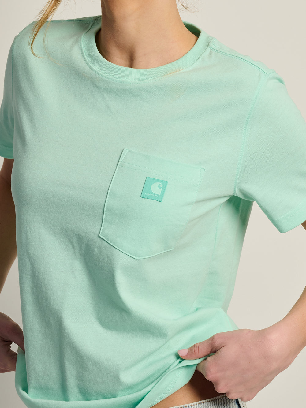 CARHARTT CARHARTT IRVINE RELAXED TEE- MINT - Boathouse
