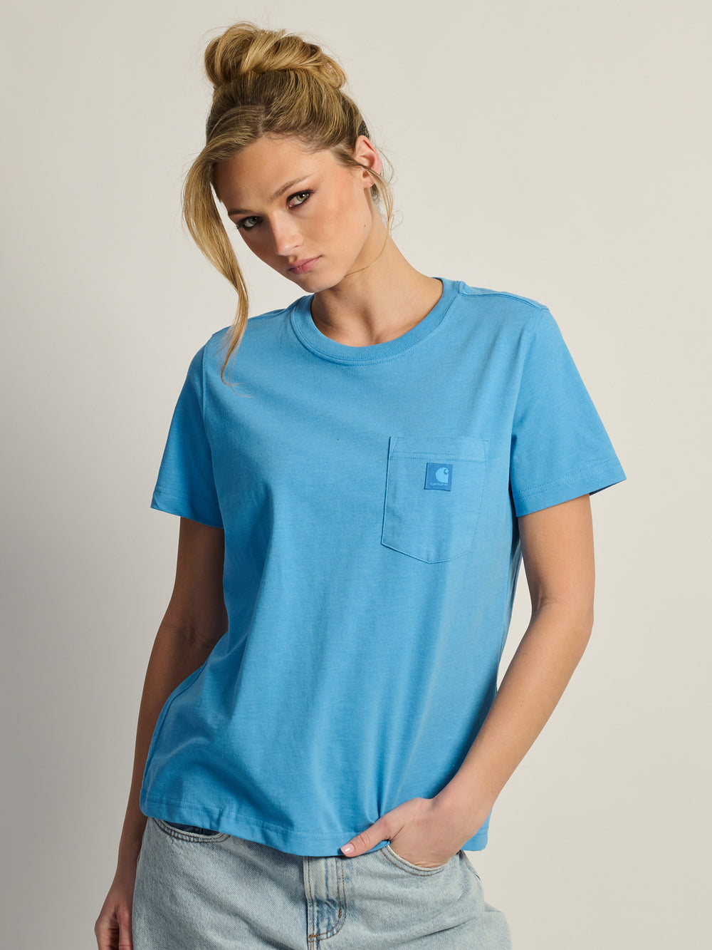 CARHARTT IRVINE RELAXED TEE- BLUE