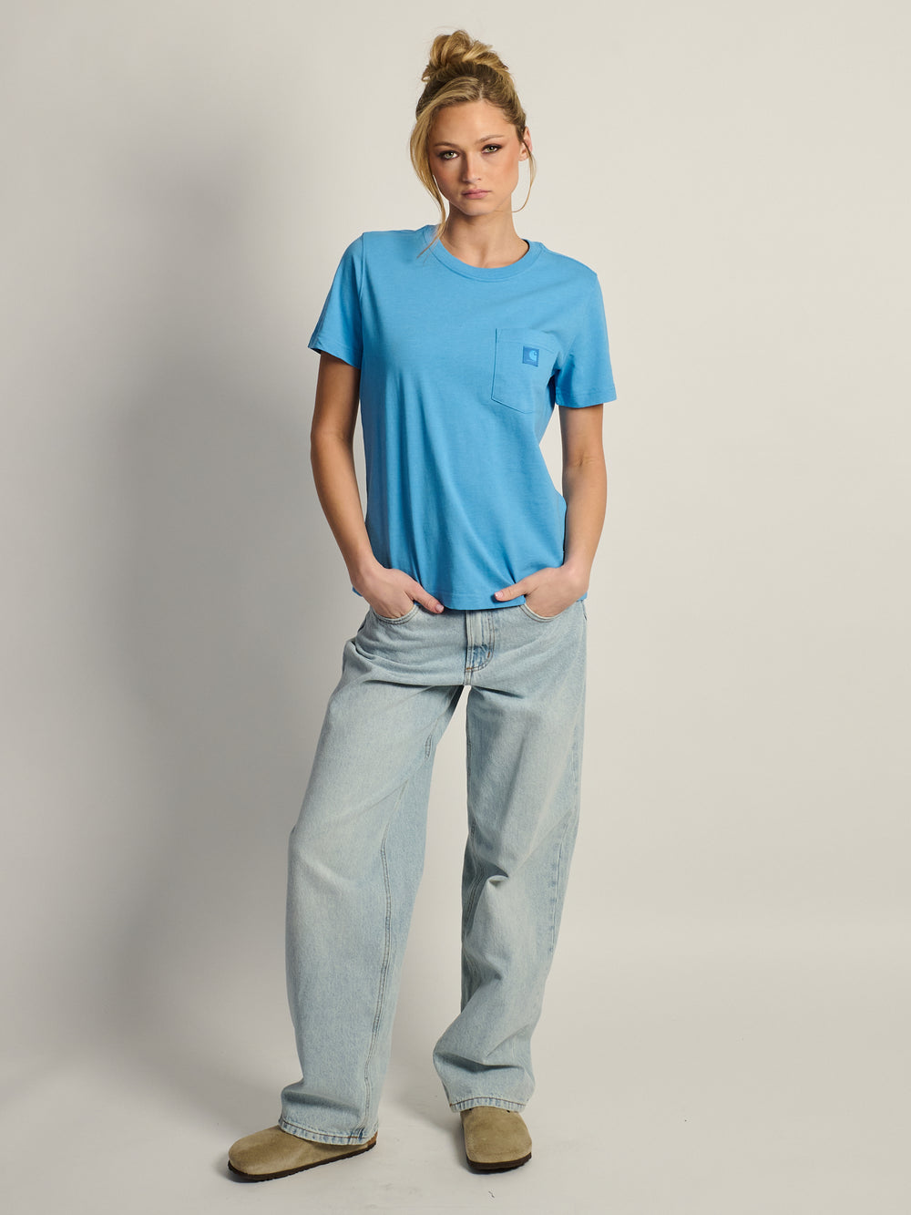 CARHARTT IRVINE RELAXED TEE- BLUE