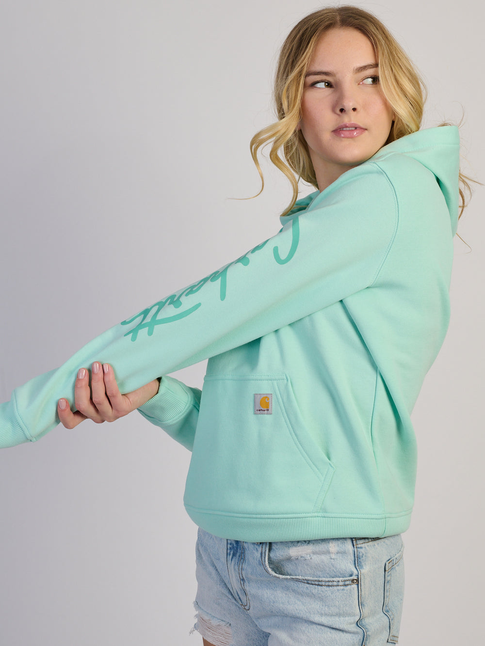 CARHARTT SAWYER SCRIPT LOGO SWEATER - MINT