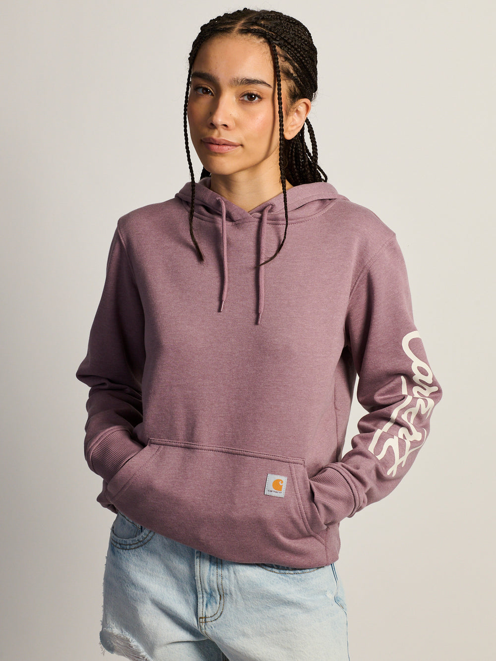CARHARTT SAWYER SCRIPT LOGO SWEATER - BERRY