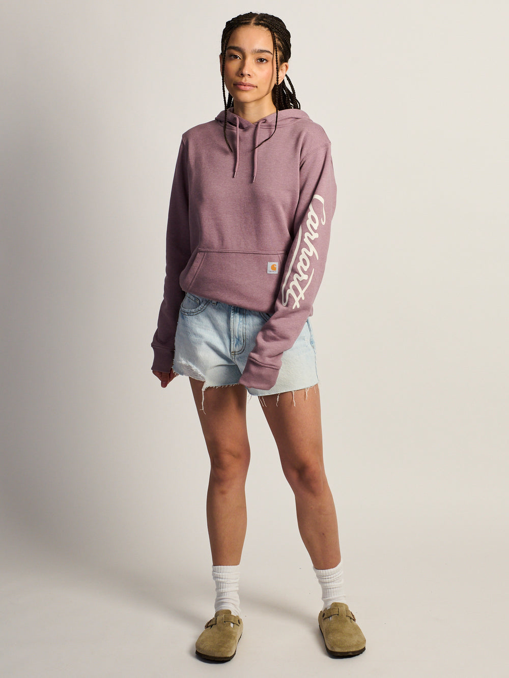CARHARTT SAWYER SCRIPT LOGO SWEATER - BERRY
