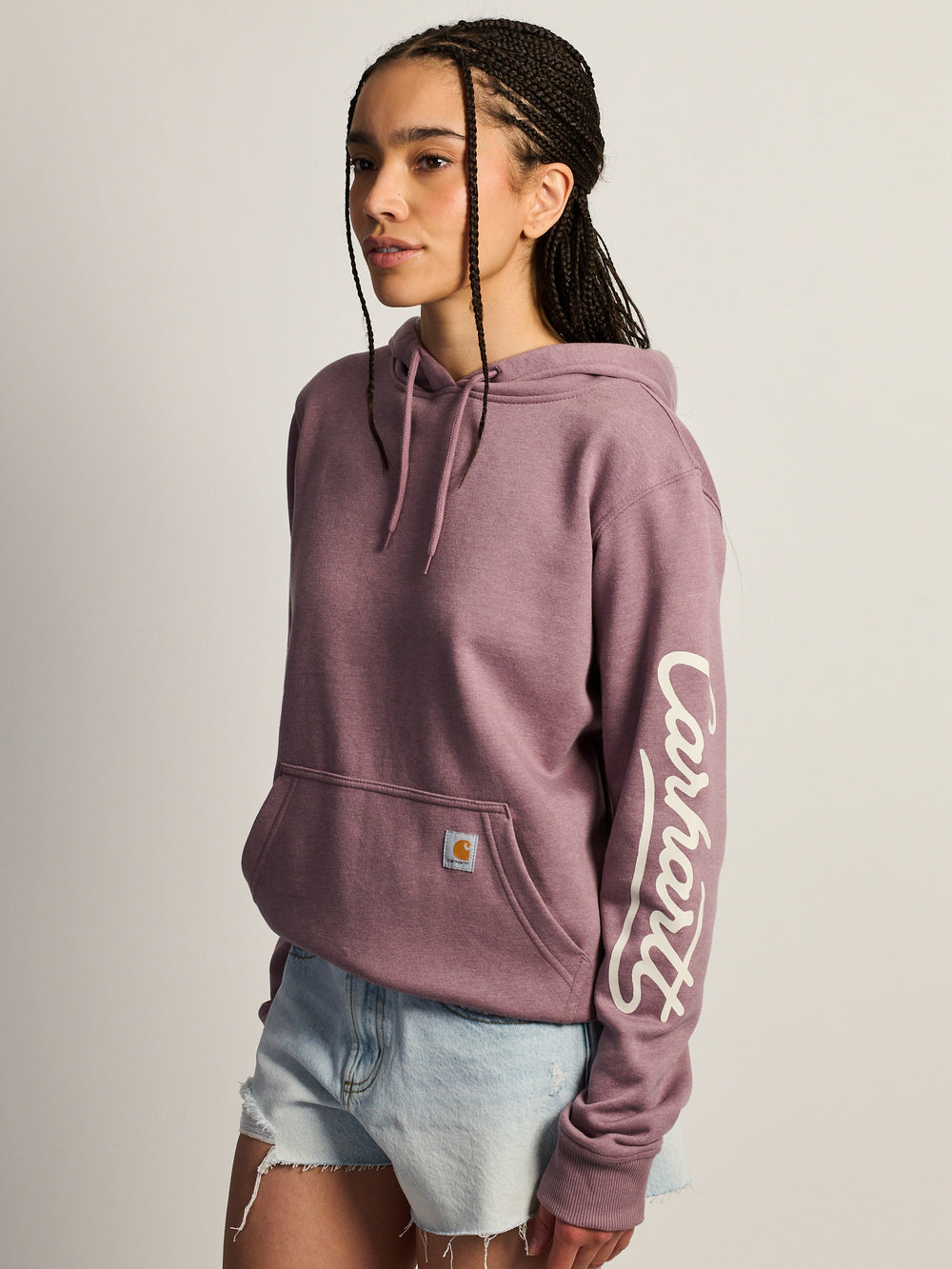 CARHARTT SAWYER SCRIPT LOGO SWEATER - BERRY