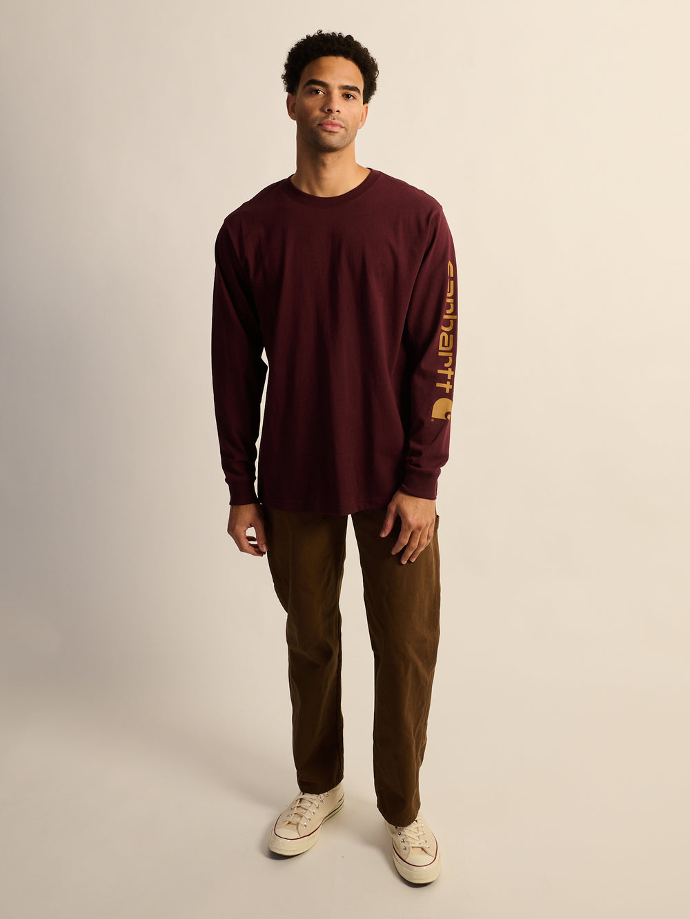 CARHARTT SIGNATURE LONG SLEEVE T-SHIRT - PORT
